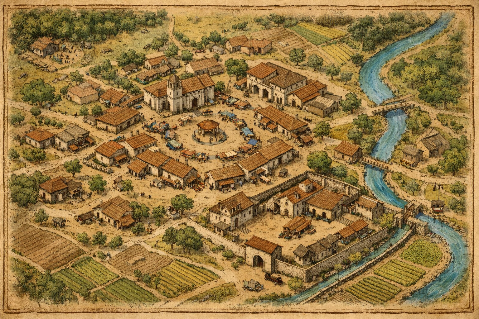 Echoes of the River — haunted town map of the river community